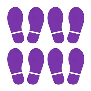 Unique Bargains Home Classroom Floor Stairs Decal PVC Footprint Sticker 4 Pairs - 1 of 4
