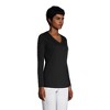 Lands' End Women's Relaxed Supima Cotton Long Sleeve V-Neck T-Shirt - 4 of 4