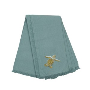 RightSide Designs Set of Four Embroidered Baby Sea Turtle Napkins - 1 of 4