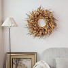 Attop 26'' Eucalyptus Wreath for Front Door - Autumn Large Artificial Eucalyptus Outdoor Wreath Hanging Fall Decorations Orange - 4 of 4