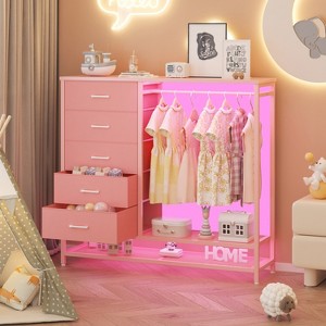 47.2'' W 5 - Drawer Dresser for Bedroom with Hanging Rack - 1 of 1
