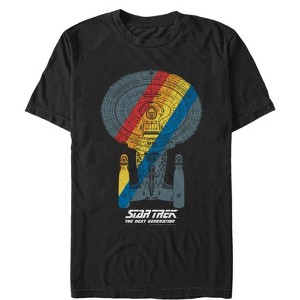 Men's Star Trek: The Next Generation USS Enterprise Rainbow Streak T-Shirt - 1 of 4