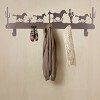5 Star Super Deals Rustic Wall-Mounted Coat Rack – Western Metal Organizer with Horse and Cactus Silhouette, Decorative Hooks for Entryway 20" - 3 of 4