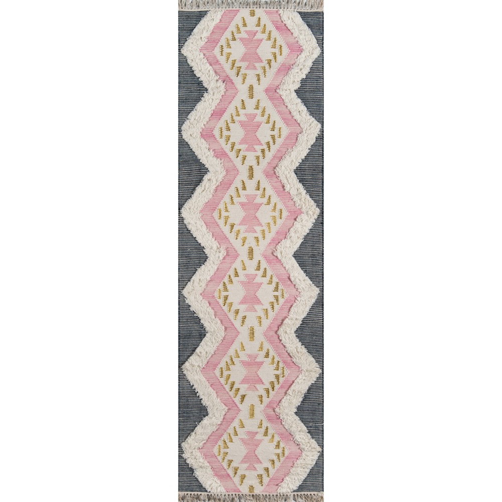 Photos - Area Rug 2'3"x7'10" Indio Runner Rug Pink - Novogratz by Momeni