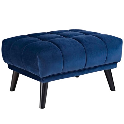 blue velvet ottoman target