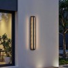 LamQee Modern Linear Outdoor Wall Lights Exterior Lighting Fixtures Outdoor Wall Sconce Outside Wall Mount Lights with Textured Surface - 2 of 4