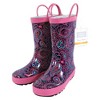 Hudson Baby Infant Girl Rain Boots, Paisley Punch - 2 of 4