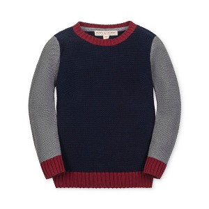 Boys' Organic Long Sleeve Crewneck Pullover Sweater, Kids - 1 of 3