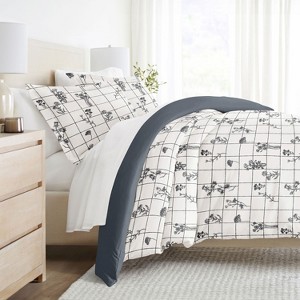 Modern Geometrics & Thatch Pattern 3PC Duvet Cover & Shams Set, Ultra Soft, Easy Care - Becky Cameron - 1 of 4