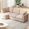 Mjkone Modern Small Cloud Couch, Living Room Minimalist Sofa, L Shaped Couch with Chaise - 3 of 4