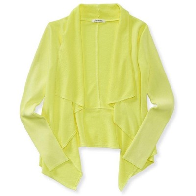 Aeropostale Womens French Terry Drape Cardigan Sweater