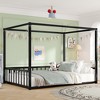 Gulches black series Full size sunshade floor bed  iron double-size bed frame - 2 of 4