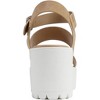 Soda ACCOUNT Women's Open Toe Block Heel Platform Sandals with Adjustable Ankle Strap - 2 of 4