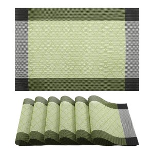 REGALWOVEN Placemats Set of 6 Plastic Placemats for Dining Table Decor Indoor Outdoor Washable Kitchen Table Mat - 1 of 4