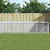 vidaXL Chicken Cage with Roof in Light Gray - Galvanized Steel, Secure and Comfortable Habitat, Perfect for Chickens and Other Small Animals - 2 of 4
