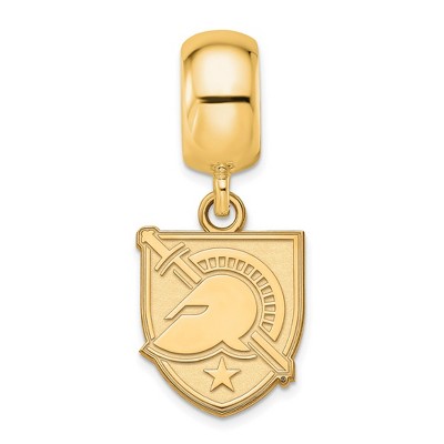 Black Bow Jewelry 14k Yellow Gold Plated Sterling Silver U.S. Military Academy Black Knights NCAA Bead Charm