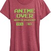 Women's - Instant Message - Anime Over Yes No Short Sleeve Graphic T-Shirt - 2 of 4