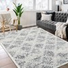 Vintage Area Rug Medallion Print Distressed Non Slip Non Shedding Floor Carpet, for Living Room, Bedroom - 2 of 4