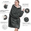FAAYFIAN Faux Shearlin Wearable Blanket Hoodie with Large Front Pocket - 4 of 4