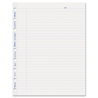 Blueline MiracleBind Ruled Paper Refill Sheets 9-1/4 x 7-1/4 White 50 Sheets/Pack AFR9050R