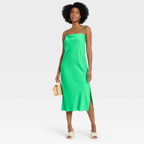 Women's Apron Slip Dress - A New Day™ Green Xxl : Target