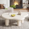 Tribesigns 46.4" Cloud Coffee Table, Modern Irregular Center Tea Table with 4 Legs for Living Room - 2 of 4