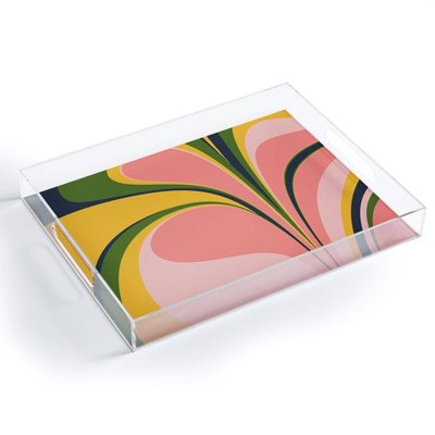 17" x 14" Acrylic June Journal Color Swirl Tray - society6