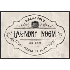 33" x 23" Laundry Day VIII Neutral by Danhui Nai: Modern Framed Canvas - Amanti Art - 1 of 4