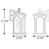 Progress Lighting Gables 1-Light Outdoor Wall Lantern in Antique Bronze with Clear Glass Shade - 2 of 2