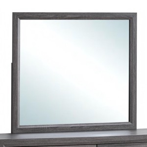GlasFlength Decorative Wall Mirrors Contemporary Framed Mirror with Minimalist Simple Design for Bedroom or Entryway, Gray, 39"*2"*35" - 1 of 4