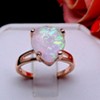 Aviana Simulated Fire Opal Ring Teardrop Womens Engagement Ginger Lyne Collection Size 6 - 2 of 4