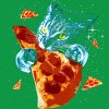 Boy's Design By Humans Pizza Cat in Space By BABYSHARK185 T-Shirt - 2 of 3