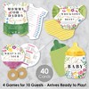 Big Dot of Happiness Wildflowers Baby - 4 Boho Floral Baby Shower Games - 10 Cards Each - Gamerific Bundle - 2 of 4