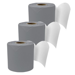 Carson Dellosa Education Rolled Scalloped Bulletin Board Border, Steel Gray, 65 Feet, Pack of 3 - 1 of 4