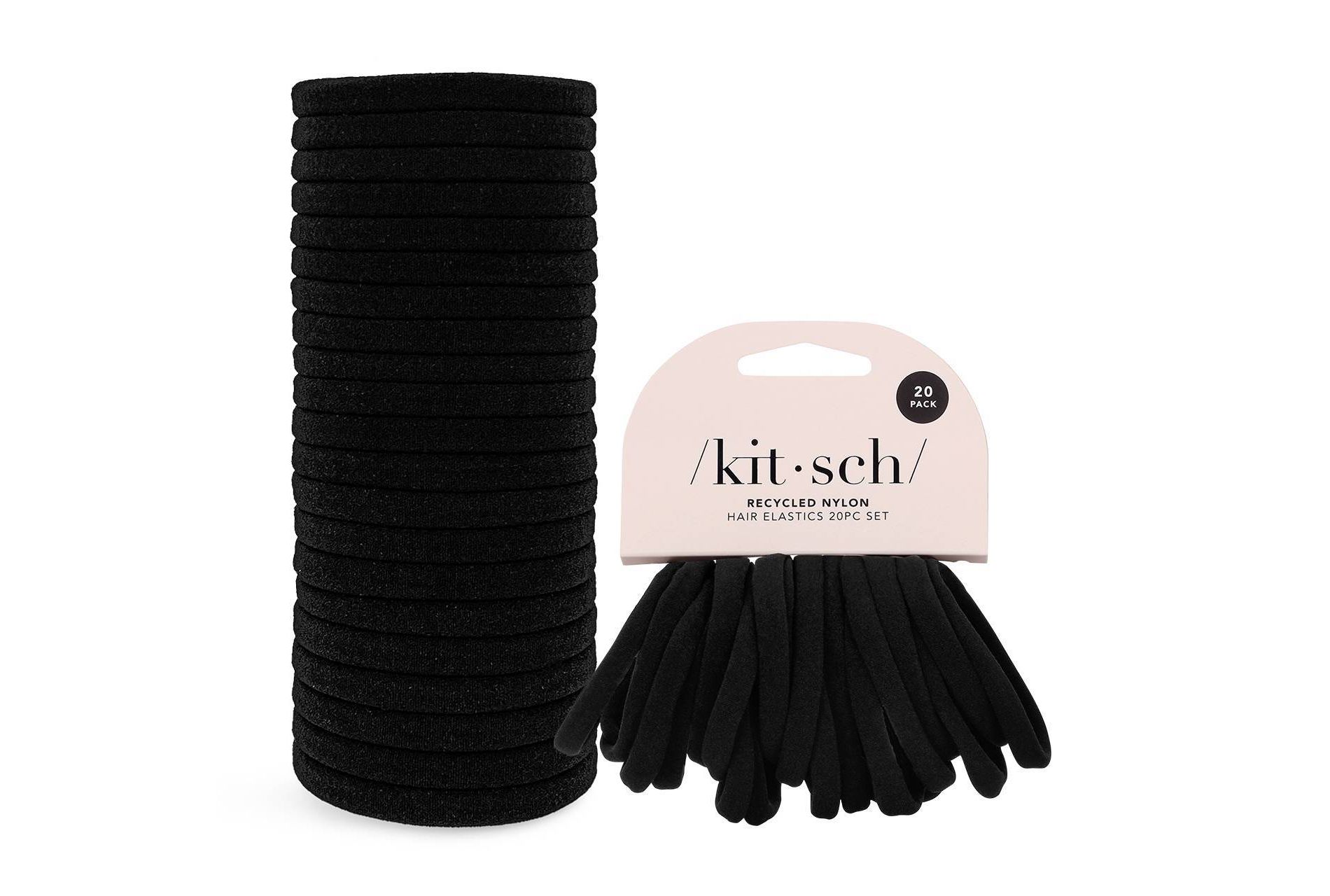 Kitsch Eco Friendly Nylon Elastics - 20pk - Black