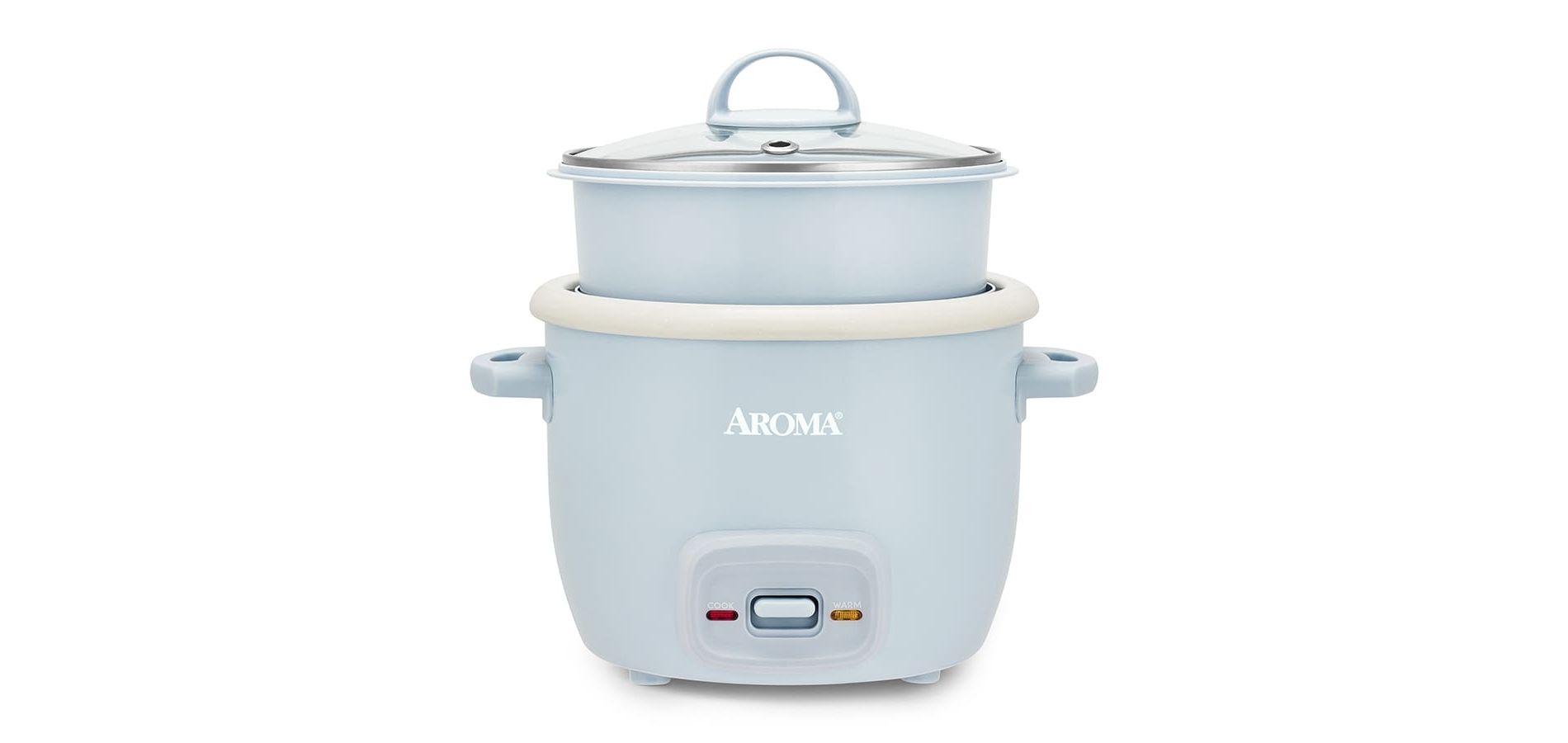AROMA¨ 4-Cup Rice Cooker & Food Steamer with Bonded Granite¨ Nonstick Ceramic & Pop-Up Steam Tray