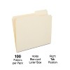 HITOUCH BUSINESS SERVICES File Folders 2/5 Cut Tab Letter Size Manila 100/Box TR508812/508812 - 2 of 4