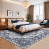 Runner Rug Vintage Floral Hallway Carpet Machine Washable Non-Slip Indoor Long Rug Oriental Medallion Accent Throw Easy Clean - 2 of 4