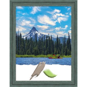 18"x24" Opening Size Upcycled Wood Picture Frame Art Teal/Gray - Amanti Art: Modern Style, Horizontal/Vertical Display - 1 of 4