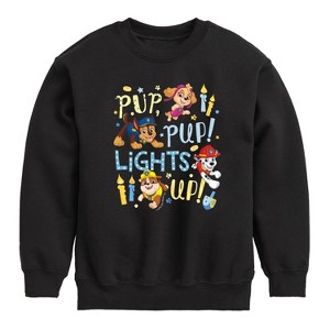 Boys' - Paw Patrol - Pup Pup Lights Up Graphic Long Sleeve Fleece Sweatshirt - 1 of 4