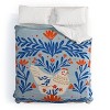 Deny Designs Angela Minca Blooming Chicken Blue King Comforter and Sham Set (2-3pc Set) - 2 of 4