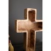 Cross Shaped Wood Bowl – 10"Tall – Rustic Religious Decor Set of 2 by Kalalou - 2 of 3