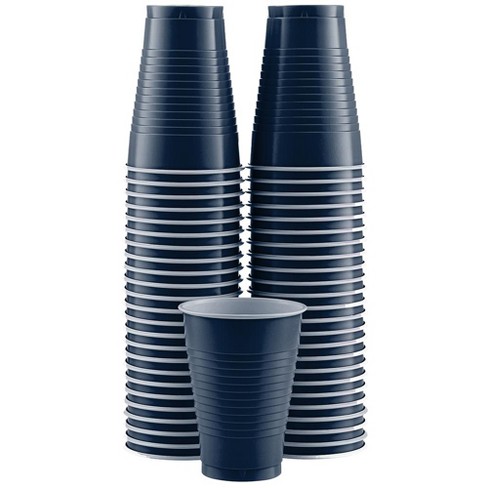 Exquisite 12 Ounce Disposable Navy Plastic Cups-50 Count