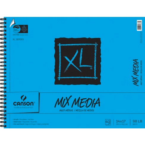 Canson XL Mixed Media Paper Pad, 98 lb, 14 x 17 Inches, 60 Sheets