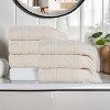 Cotton Geometric Jacquard Plush Soft Absorbent Bath Towel Set by Blue Nile Mills - 2 of 4