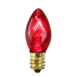 Northlight Pack of 25 Transparent Red C7 Christmas Replacement Bulbs - 1 of 3