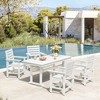 Rectangle Outdoor Dining Tables for 6, HDPS Weather Resistant Patio Dining Table, 66" Outdoor Tables with 1.96" Umbrella Hole. - 2 of 4