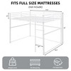 MAYEERTY Twin Size Metal Loft Bed, Loft Bed Frame with Safety Guard Rails & Flat Ladder, for Kids Teens Adults, White - 4 of 4