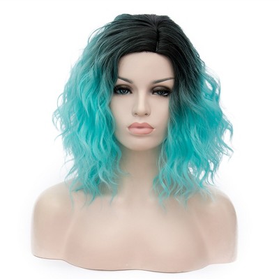 Unique Bargains Women's Fluffy Curly Wavy Wig 14" with Wig Cap