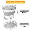 LunaLulink Food storage box with wheels Transparent airtight lid Desiccant tank Dog and cat food folding dispenser with spoon measuring cups - 4 of 4
